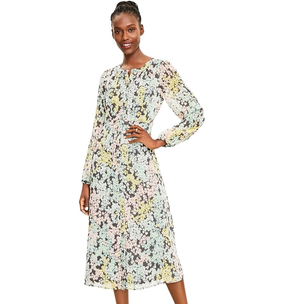 NWT LOFT Garden Midi Shirtdress Sz 6